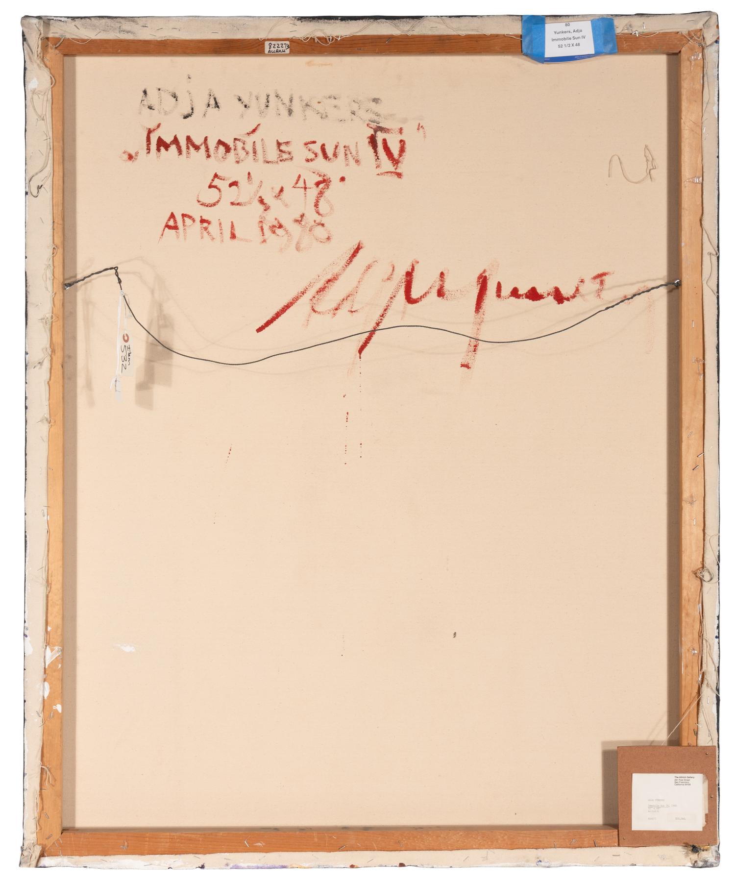 Adja Yunkers (American/Latvian, 1900-1983) — Immobile Sun IV , 1980