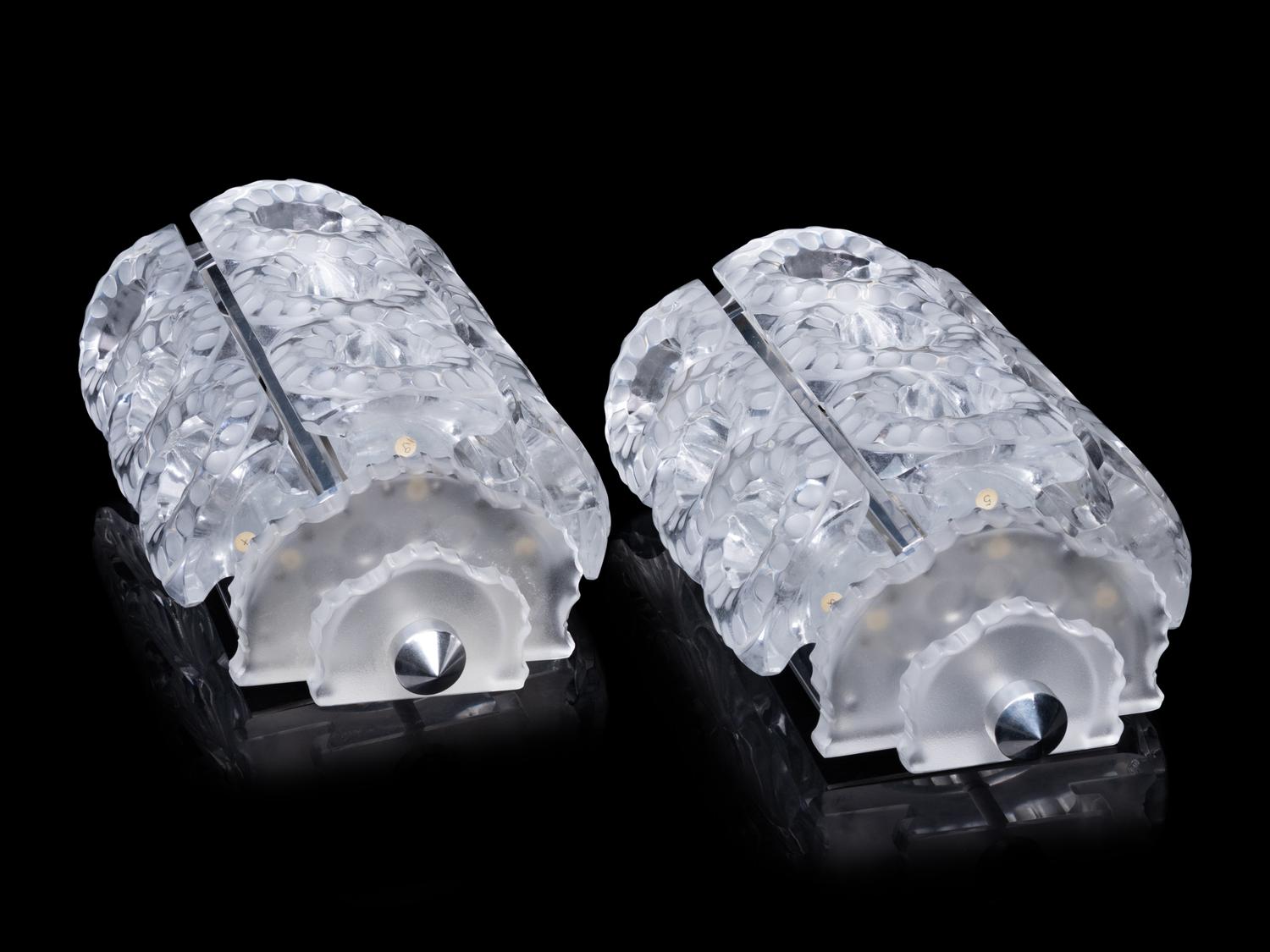 A Pair of Lalique Seville Wall Lights