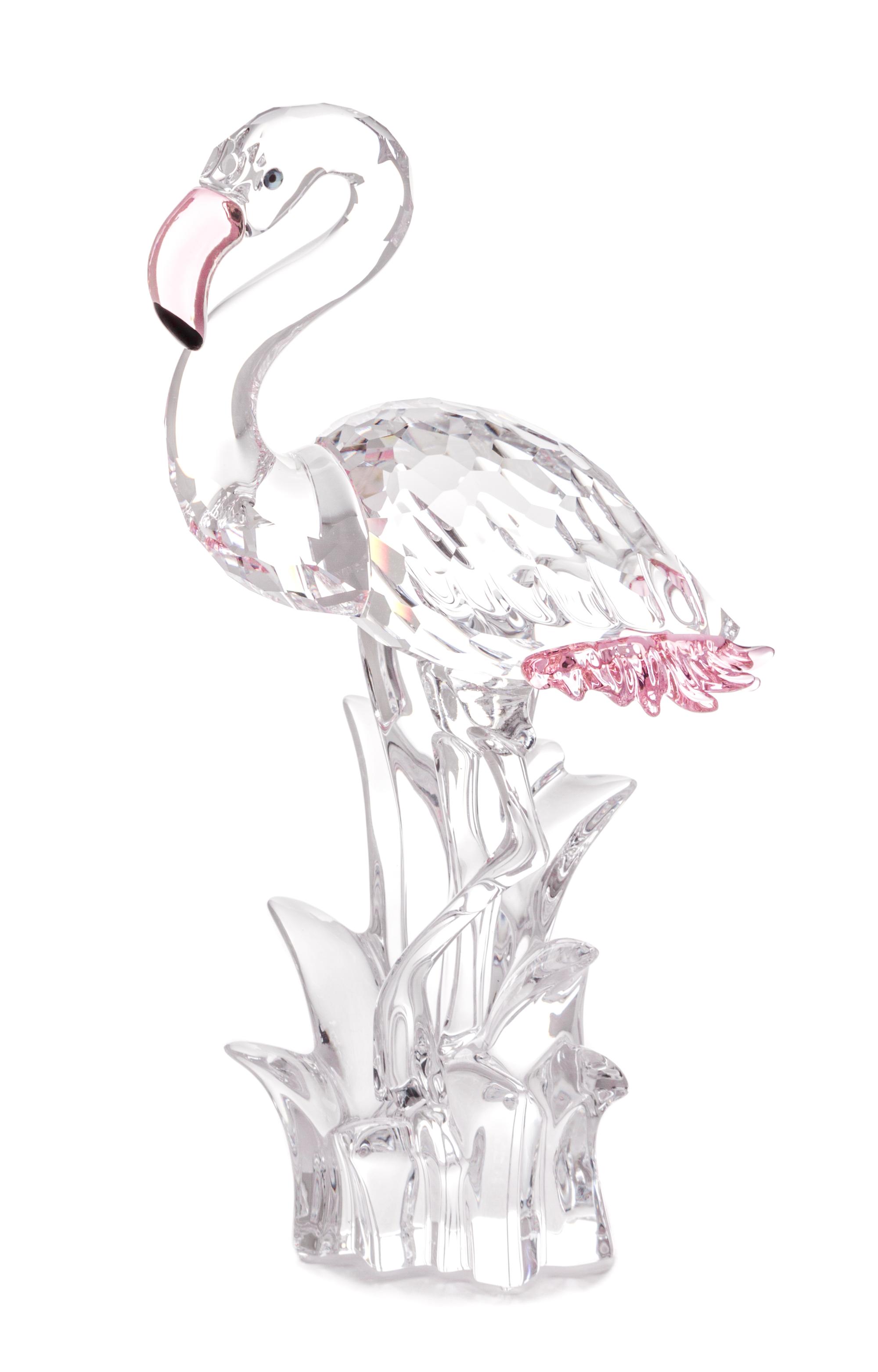A Swarovski Model of a Flamingo Height 6 inches.