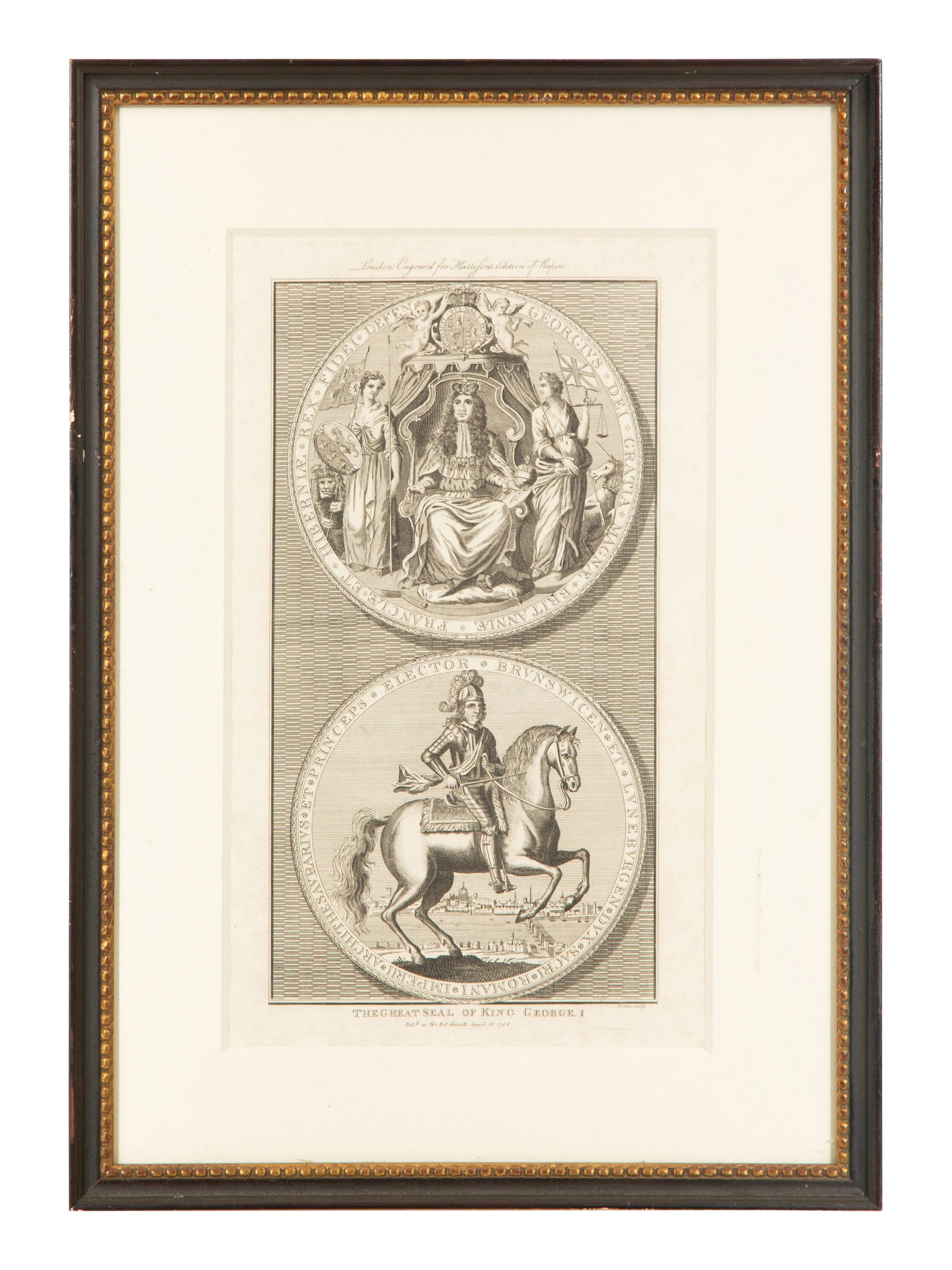 A Group of Six Framed Black and White Engravings of Famous British Figures