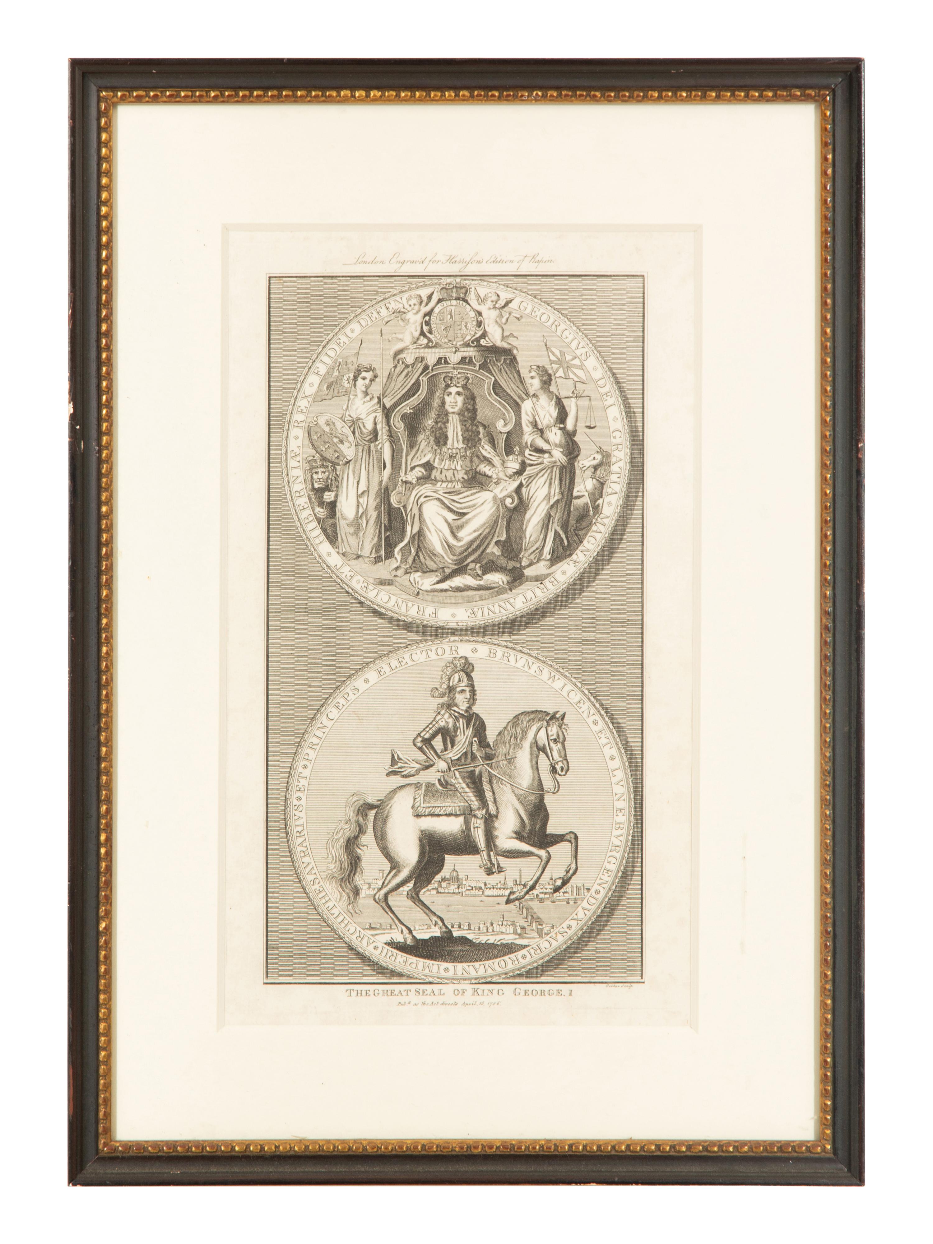A Group of Six Framed Black and White Engravings of Famous British Figures