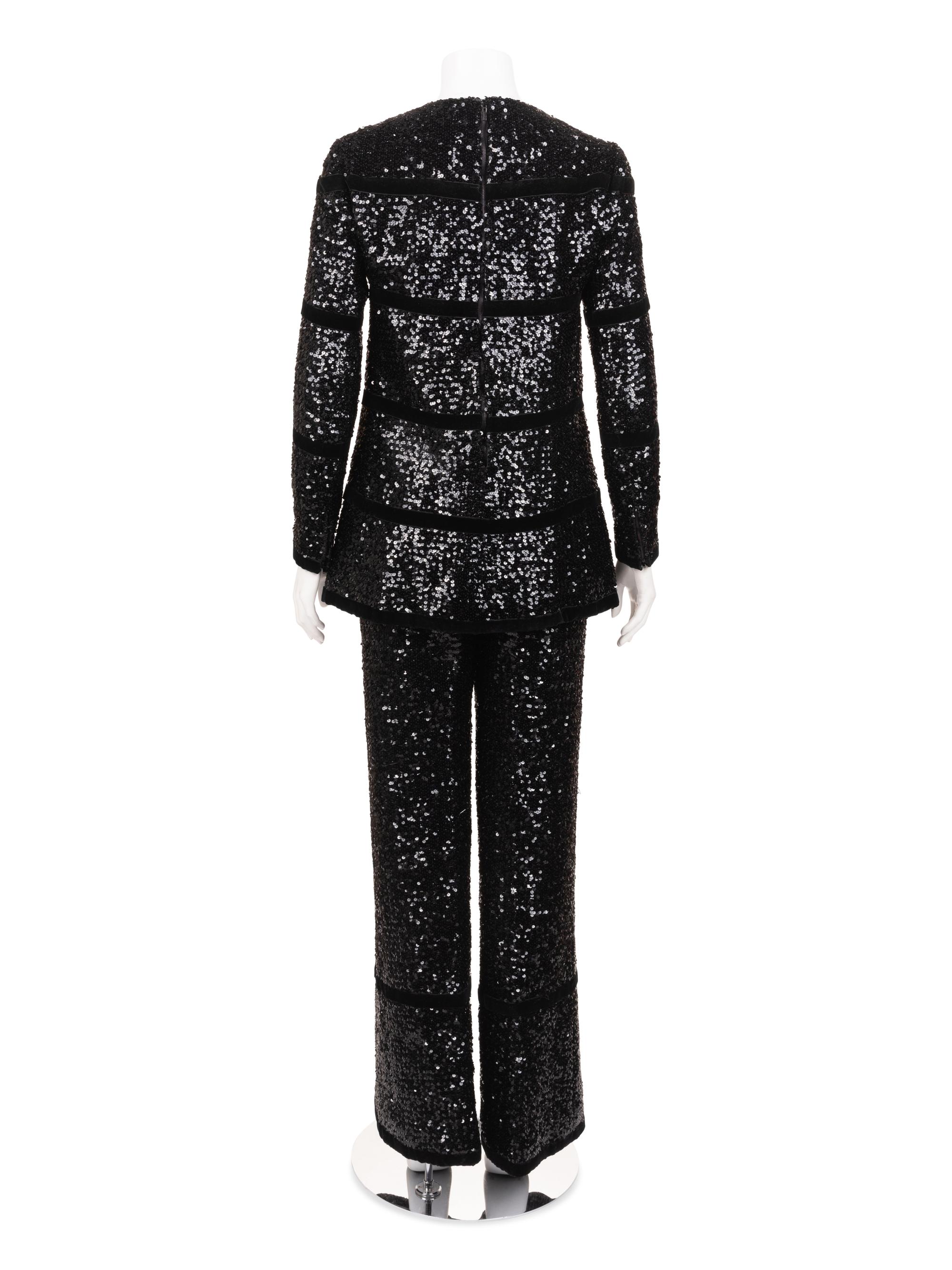 Givenchy Haute Couture Sequined Pantsuit, c. 1975