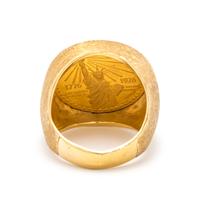 AMERICAN BICENTENNIAL GOLD COIN RING