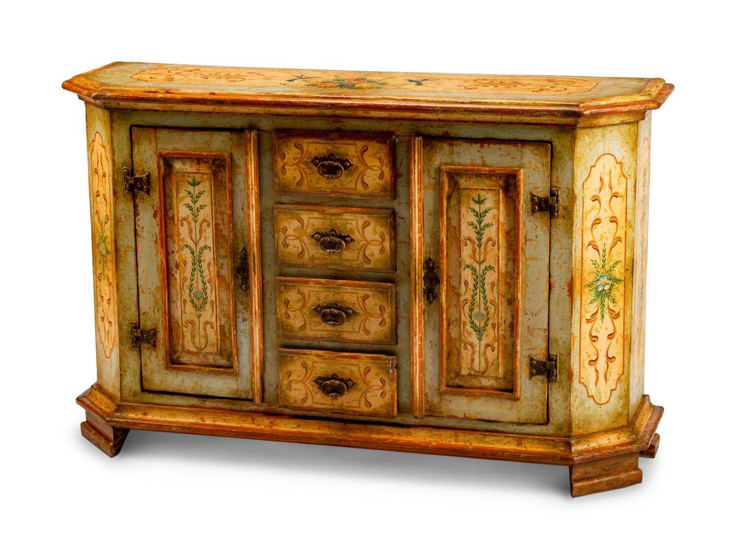 A Venetian Baroque Style Polychromed Credenza — 19TH CENTURY