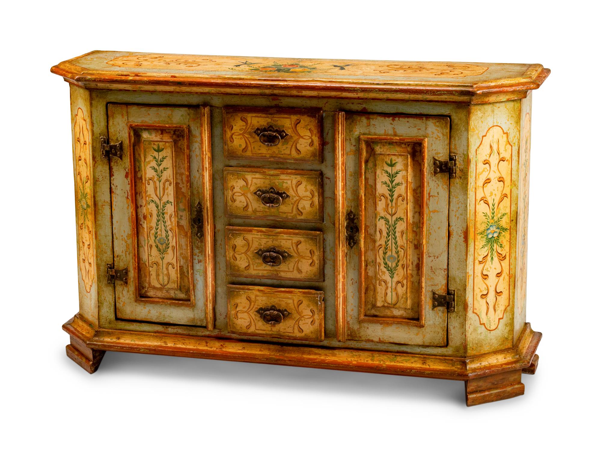 A Venetian Baroque Style Polychromed Credenza — 19TH CENTURY