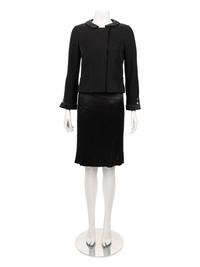Chanel Quilted Skirt Suit Trimmed in Satin, Fall 2006