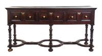 A William & Mary Oak Sideboard Height 36 x width 70 1/2 x depth 21 inches. — 17TH CENTURY