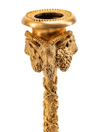 A Pair of Neoclassical Style Gilt Bronze Candlesticks