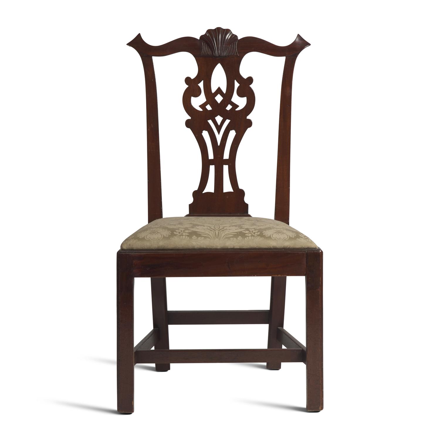 A Chippendale Carved Mahogany Side Chair