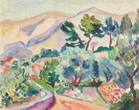 Henri Charles Manguin (French, 1874-1949) - Les Pins Autour de la Servianne