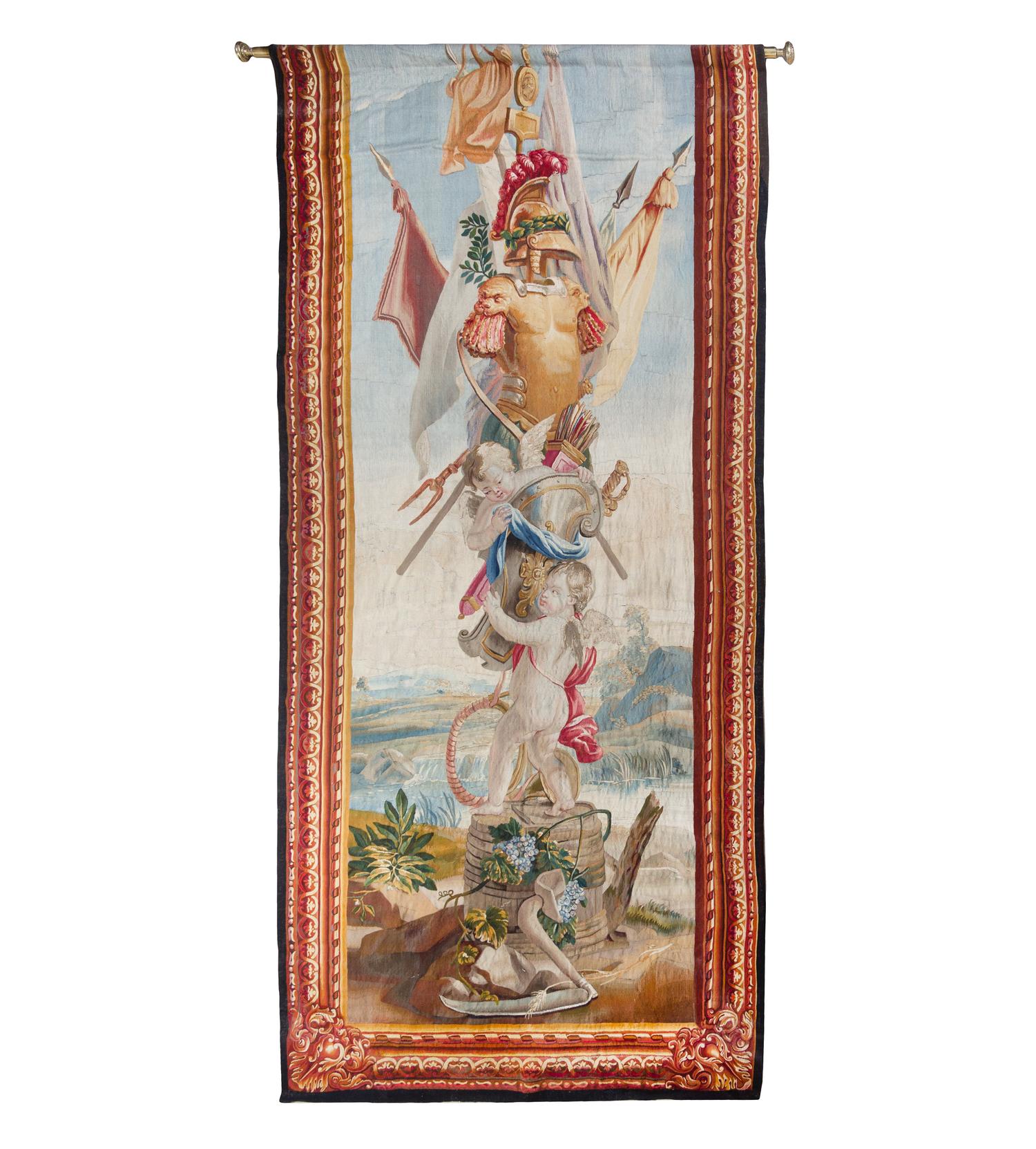 An Aubusson Wool and Silk Tapestry Panel