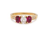 DIAMOND AND RUBY RING