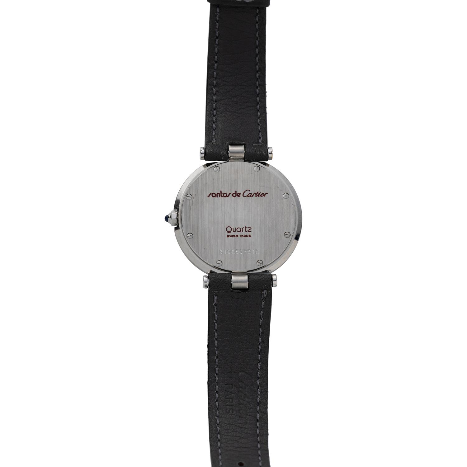 CARTIER, STAINLESS STEEL 'SANTOS DE CARTIER' WRISTWATCH