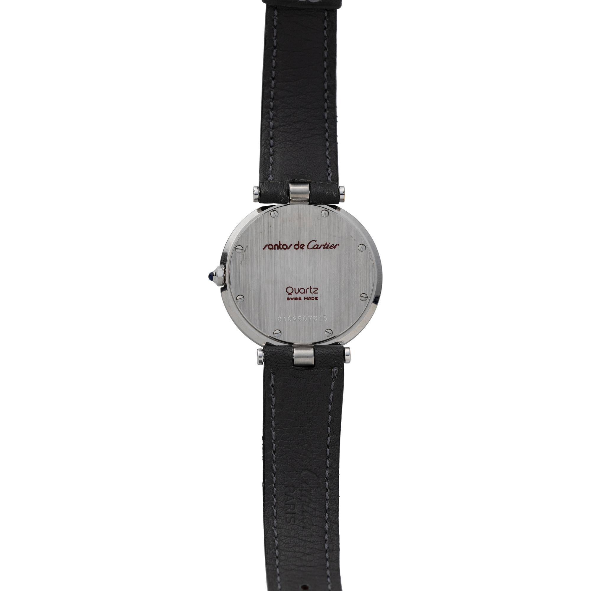 CARTIER, STAINLESS STEEL 'SANTOS DE CARTIER' WRISTWATCH