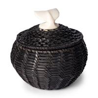 James Omnik (Iñupiaq, 20th century) — Baleen Basket, with Whale Tail Finial