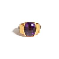 AMETHYST AND DIAMOND RING