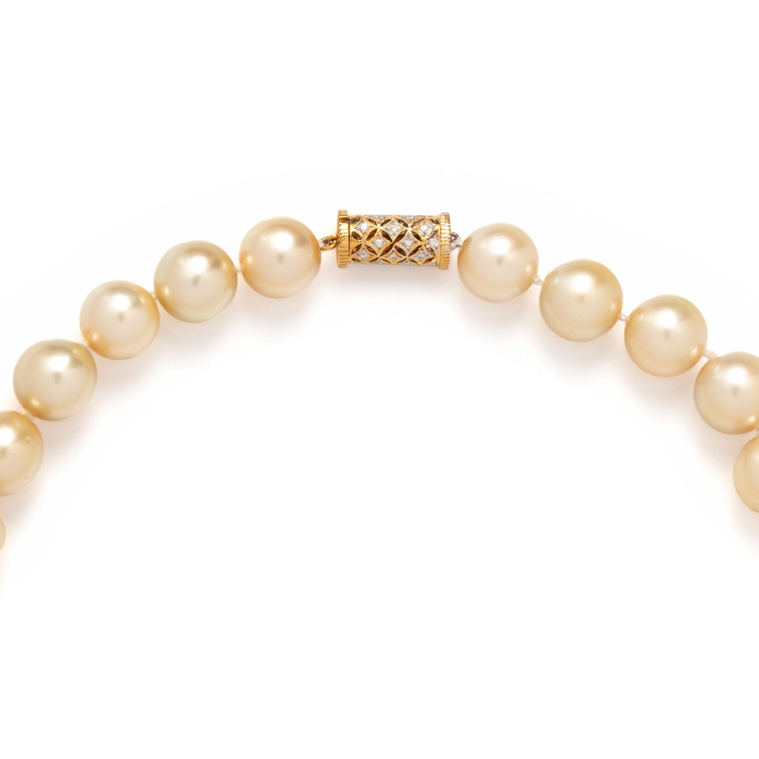 GOLDEN SOUTH SEA CULTURED PEARL NECKLACE