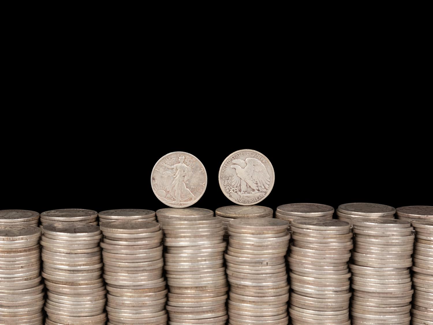 A Large Collection of United States Silver Coins