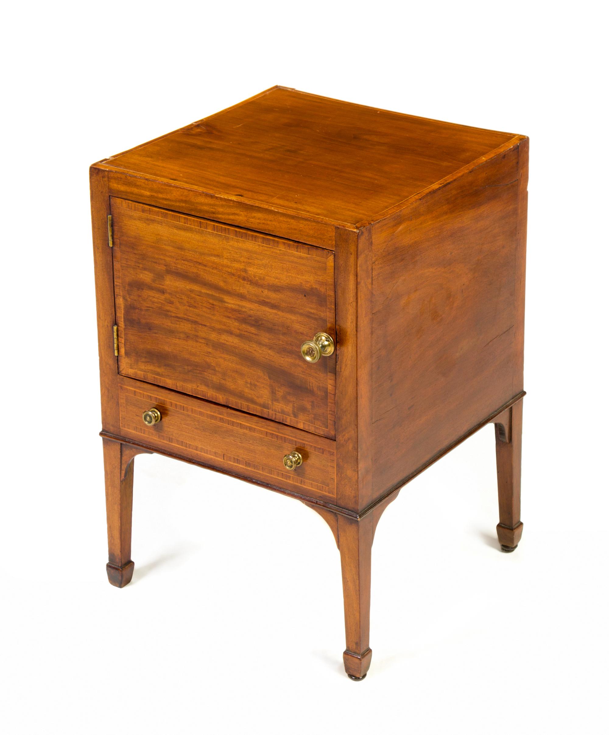 A George III Mahogany Side Cabinet Height 25 x width 53 x depth 30 inches. — 19TH CENTURY