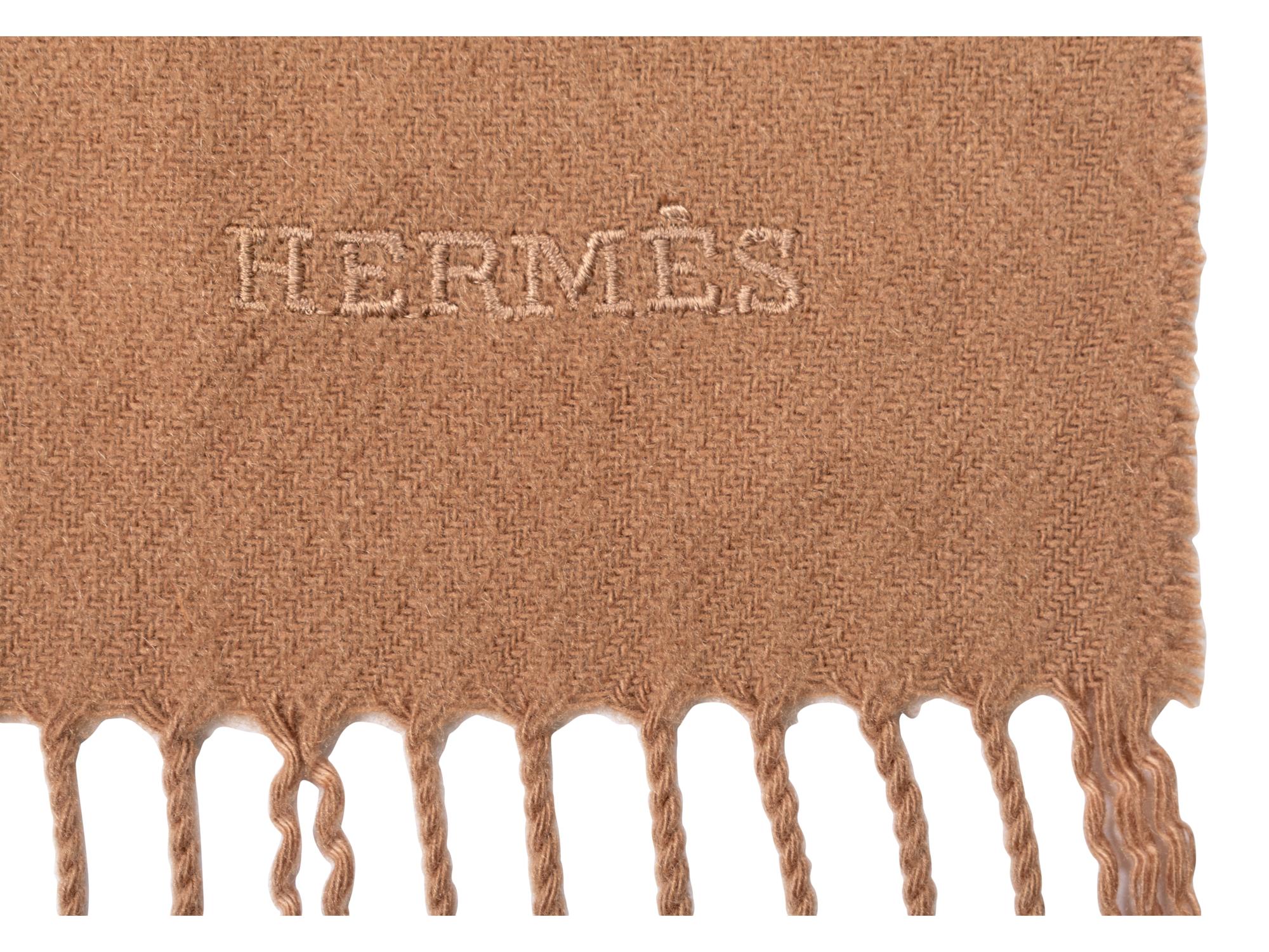 Hermès Cashmere Fringed Wrap