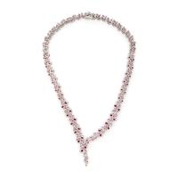 RUBY, DIAMOND, AND WHITE GOLD NECKLACE