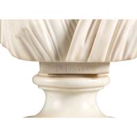 A Continental White Marble Bust of Diana the Huntress