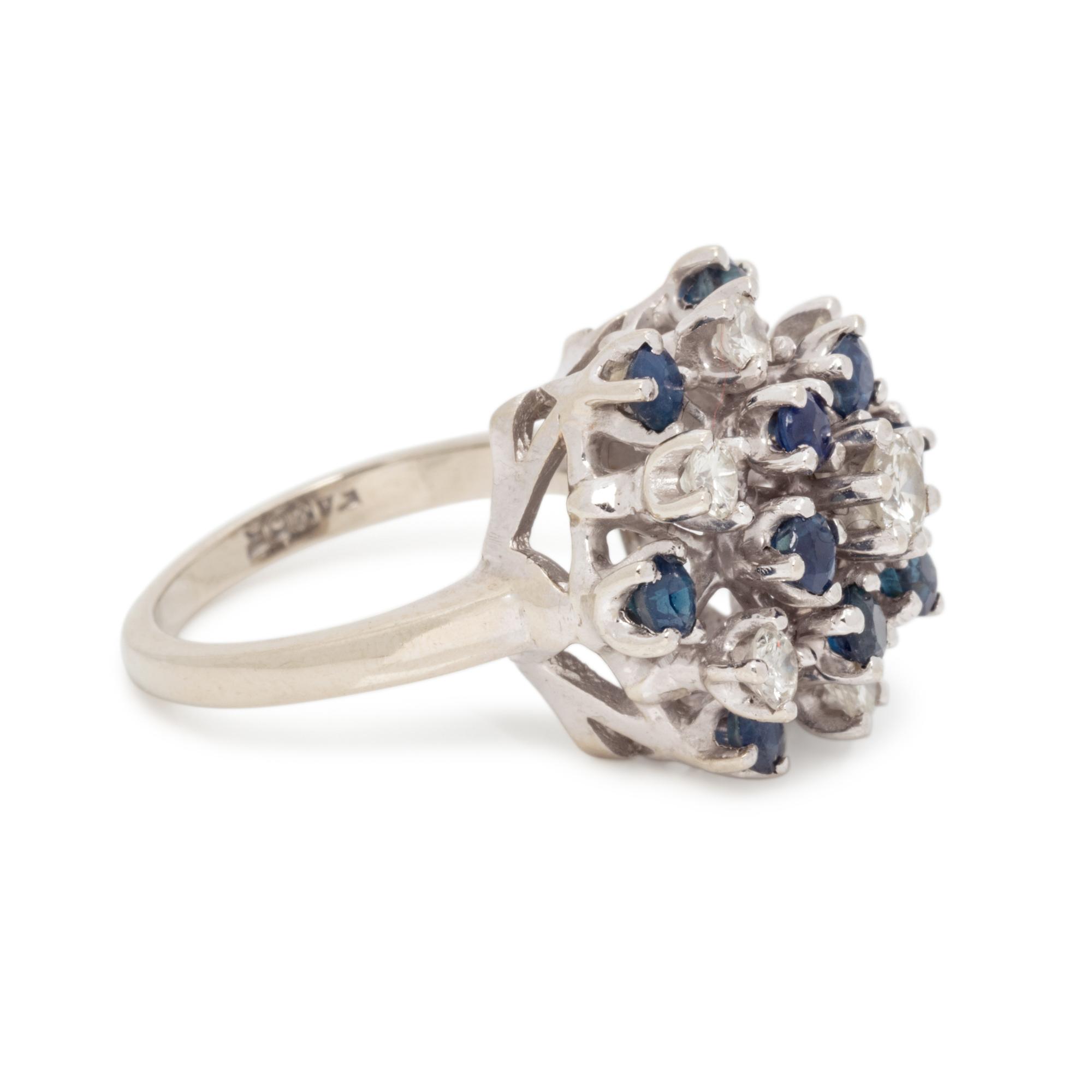 DIAMOND AND SAPPHIRE RING