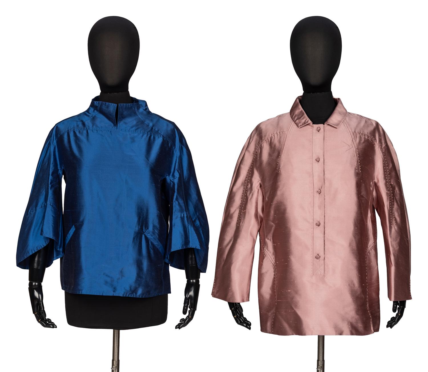 Ralph Rucci, Two Silk Shantung Tops