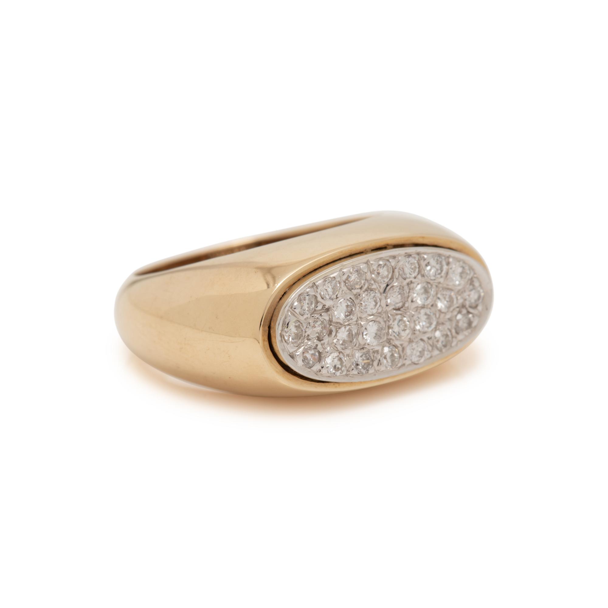 YELLOW GOLD AND DIAMOND RING