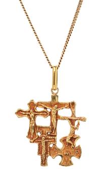 An 18 Karat Yellow Gold Multiple Crucifix Pendant, Nino D'Antonio Germano, 16.80 dwts.
