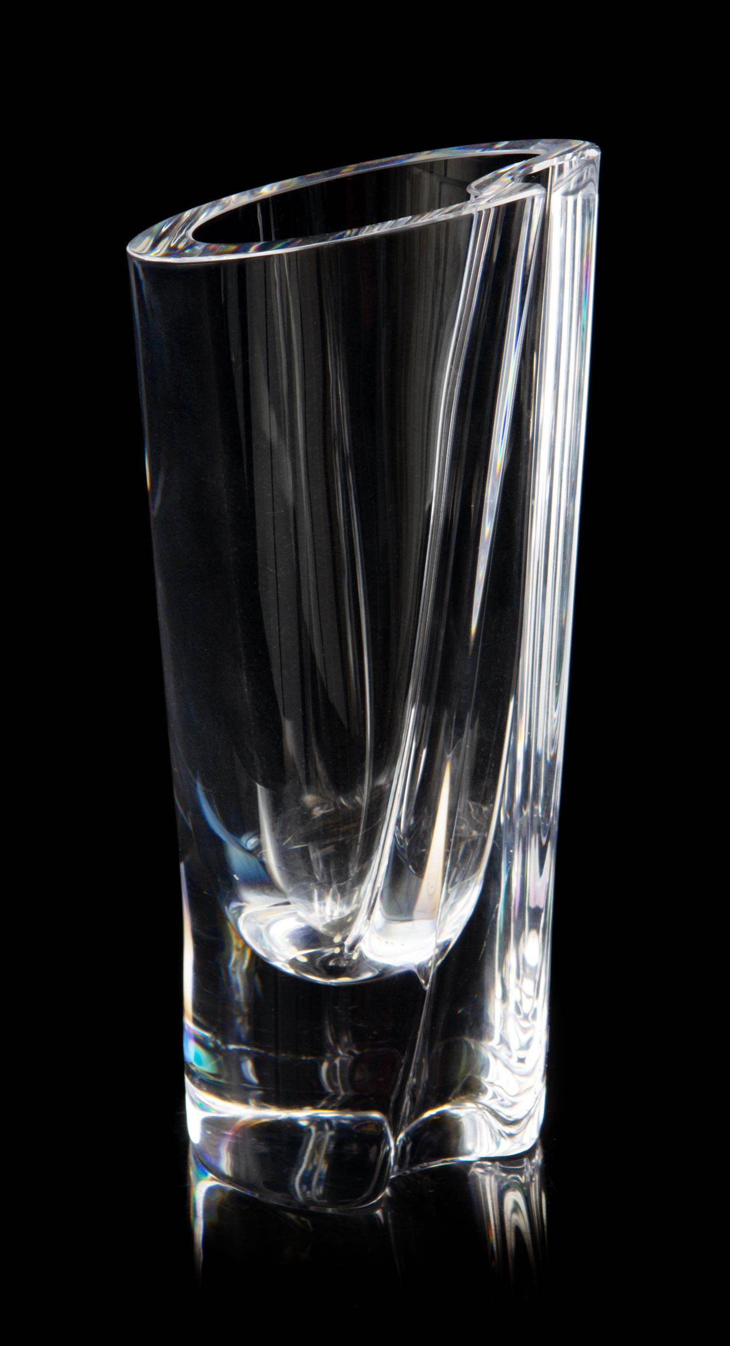 A Kosta Boda Vase Height 9 7/8 inches.