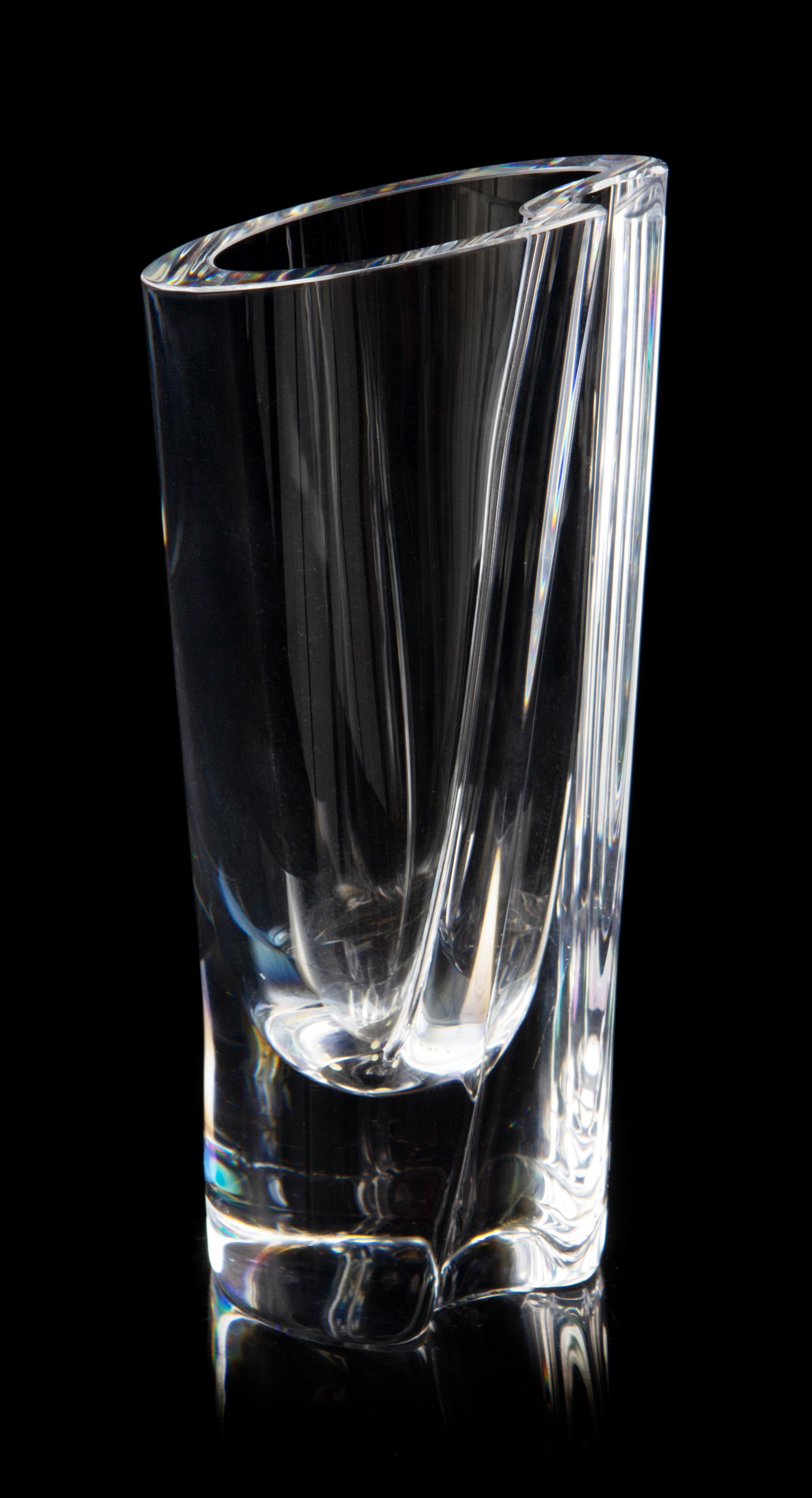 A Kosta Boda Vase Height 9 7/8 inches.