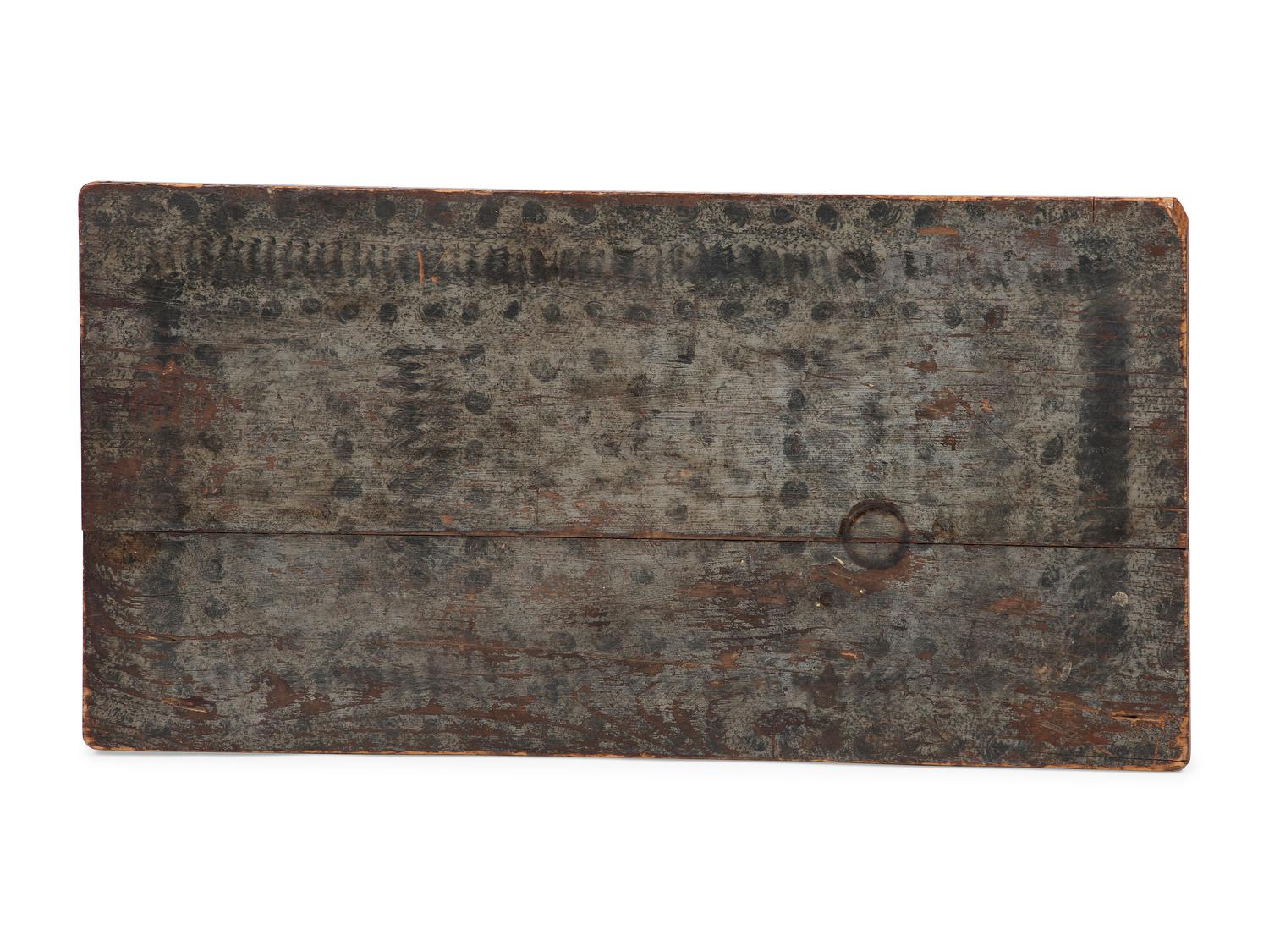 A Country Federal Paint-Decorated Pine and Cherrywood Tavern Table