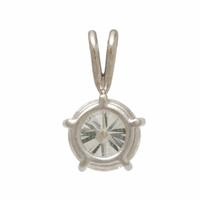 Diamond and White Gold Solitaire Pendant