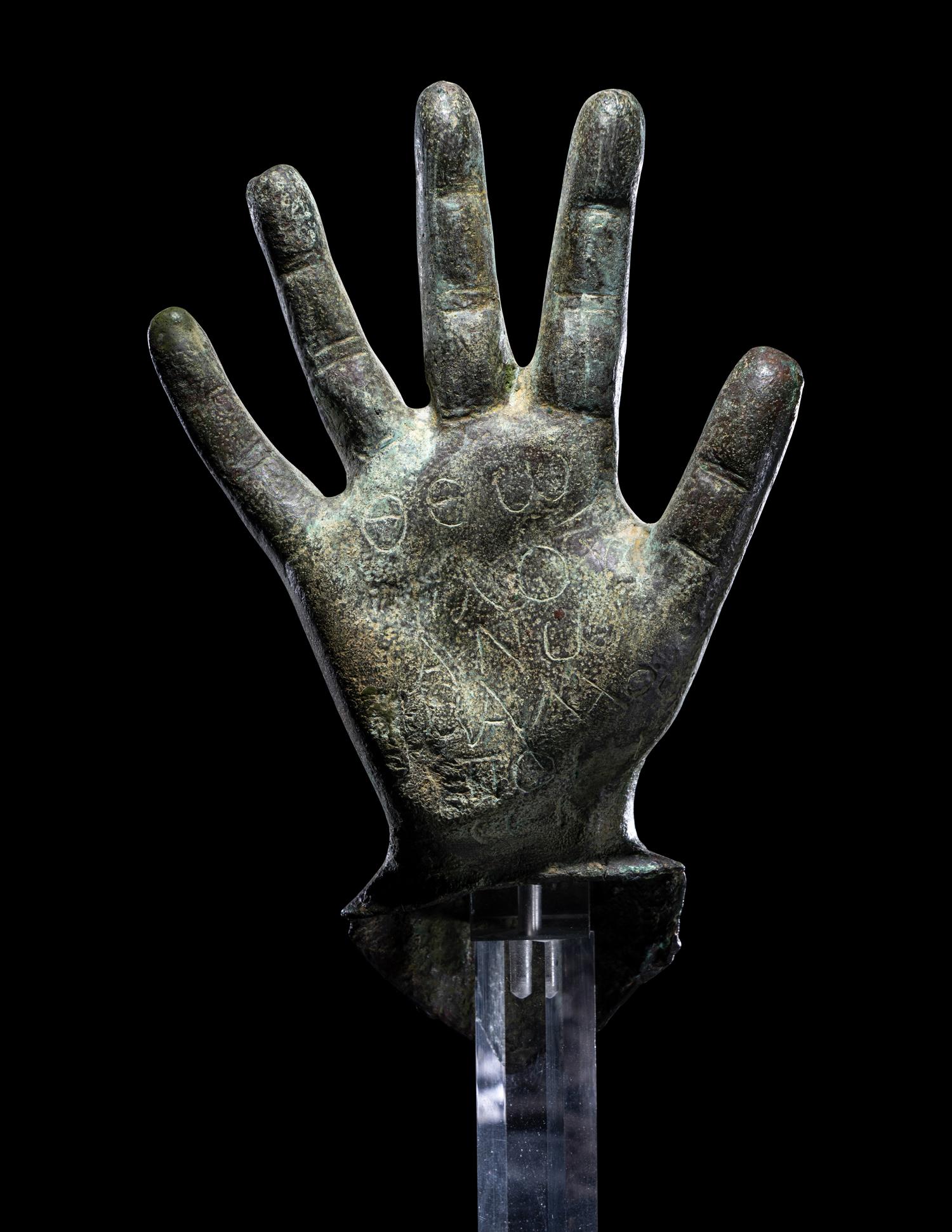 A Roman Bronze Hand with Greek Inscription