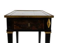 A French Empire Style Black Lacquer and Gilt Bronze Mounted Side Table — 19TH CENTURY