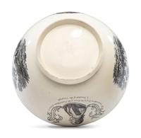 A Liverpool Transfer-Printed Creamware Punch Bowl with George Washington and Benjamin Franklin