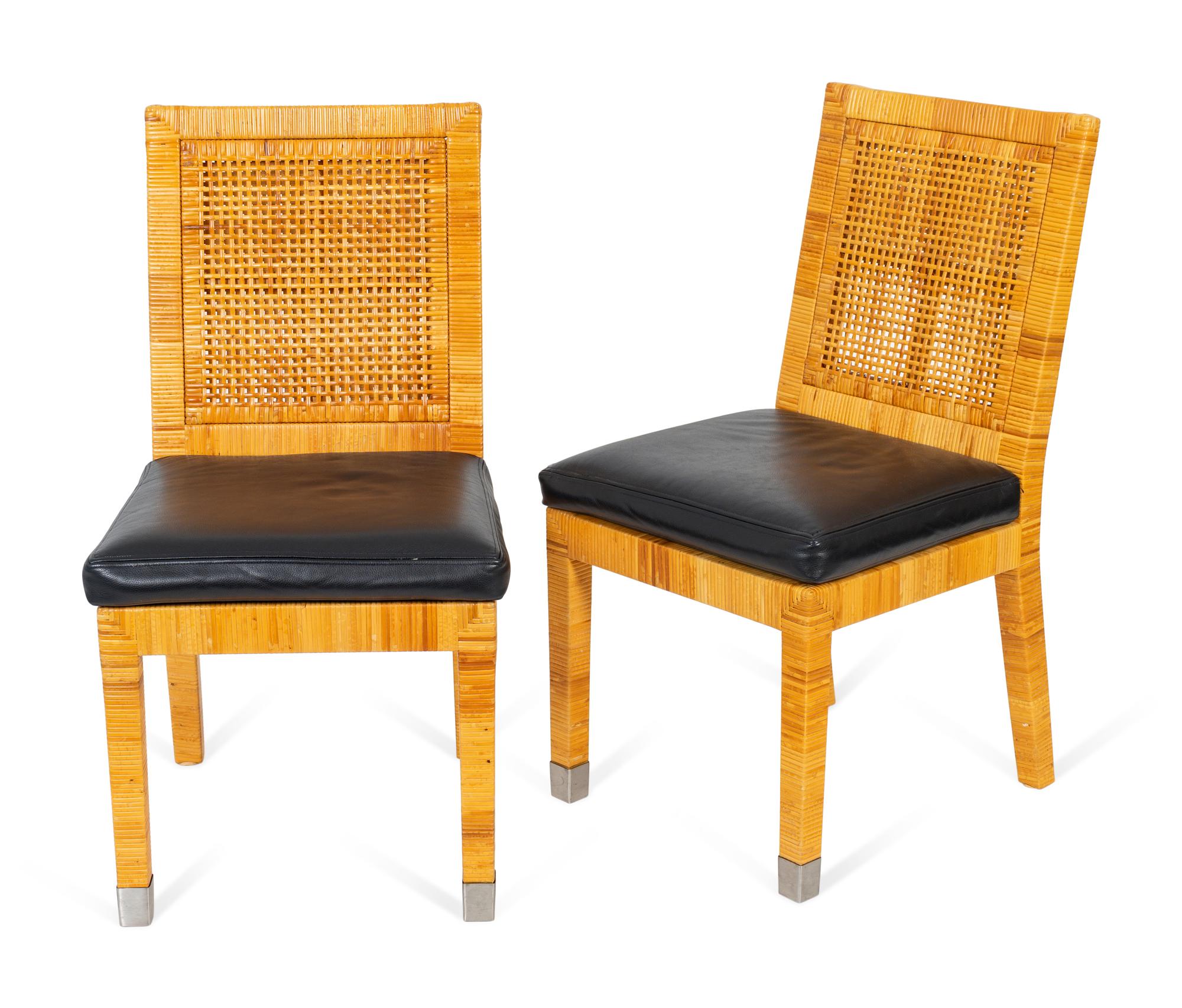 A Set of Four Contemporary Rattan Dining Chairs — BIELECKY BROTHERS, NEW YORK