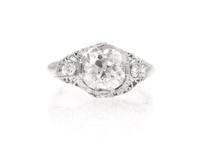 A Platinum and Diamond Ring, 2.60 dwts.