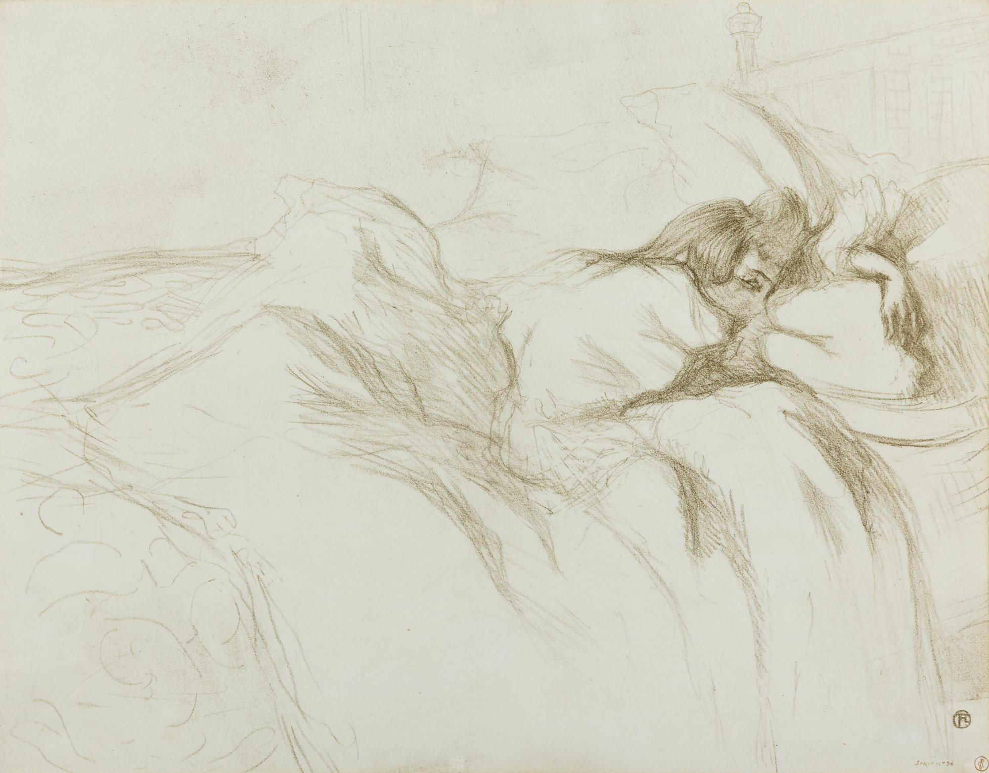 Henri de Toulouse-Lautrec, (French, 1864-1901), Femme Couchee Reveil