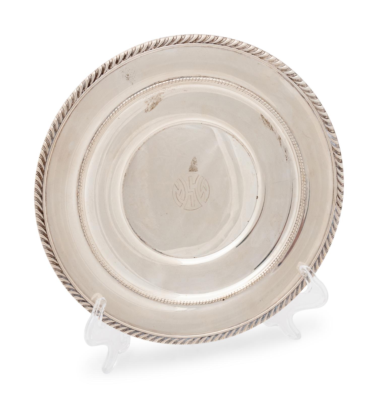 Three Gorham Silver Monogrammed Dishes