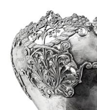 An American Silver Vase with Reticulated Rim