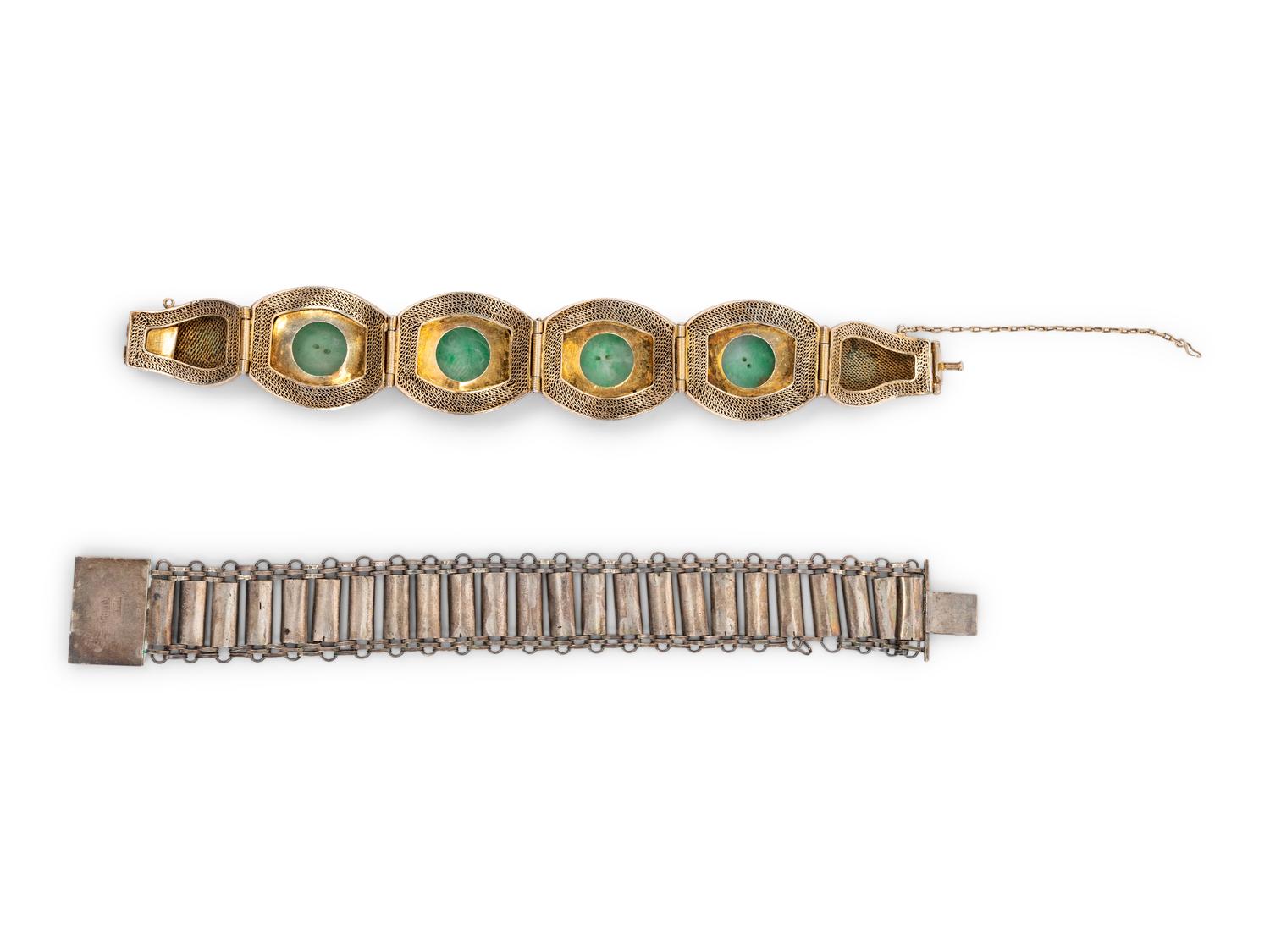 Two Chinese Metal Bracelets
