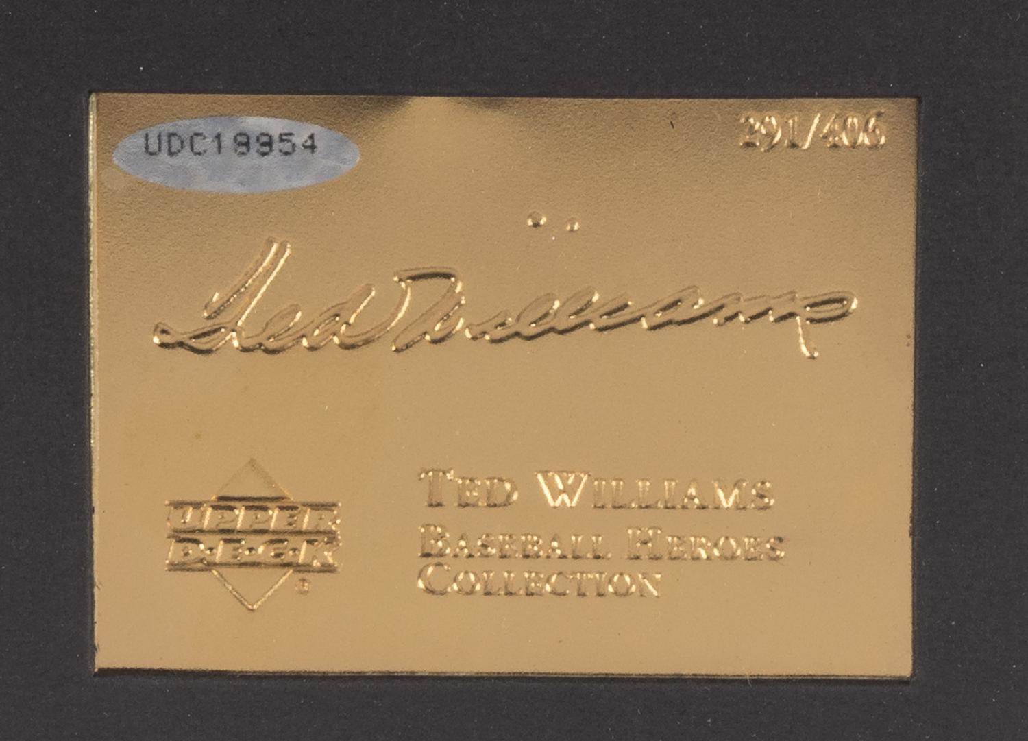 A 1992 Ted Williams Upper Deck Baseball Heroes Signed Display (Upper Deck Authenticated),