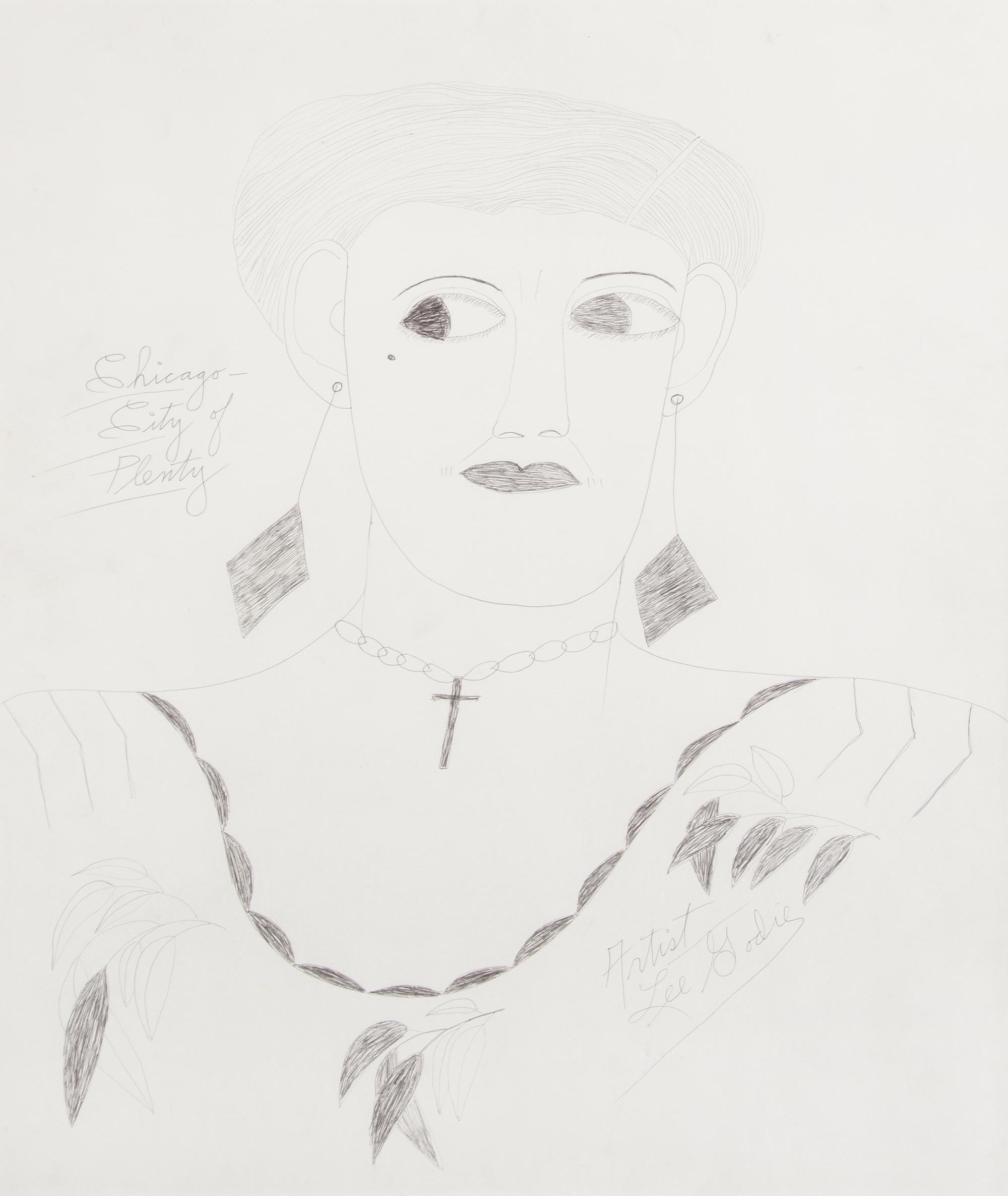 Lee Godie, (American, 1908-1994), Chicago City of Plenty
