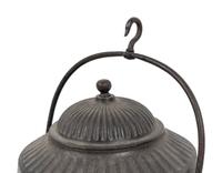 A Large Iron Hearth Kettle