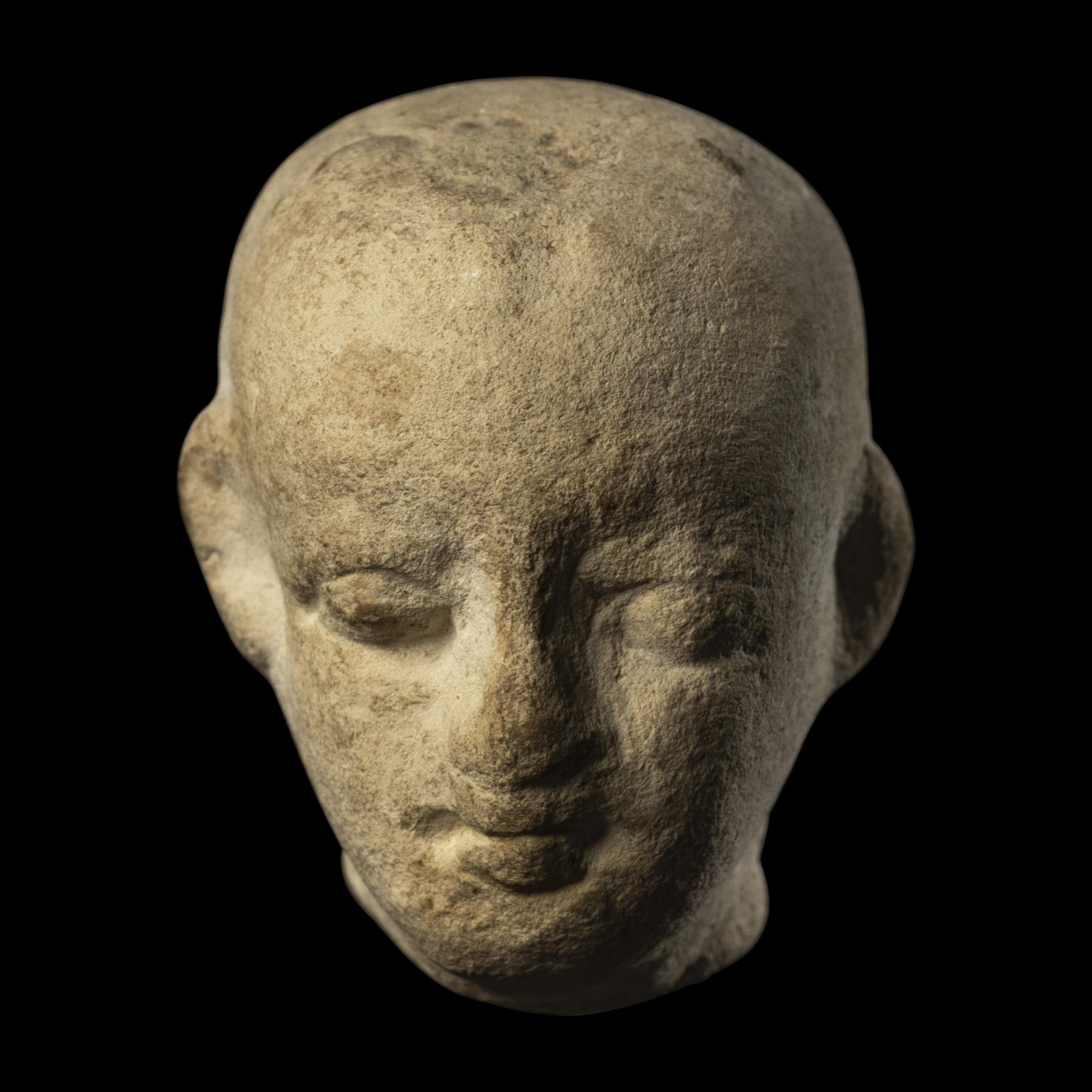 An Egyptian Limestone Head