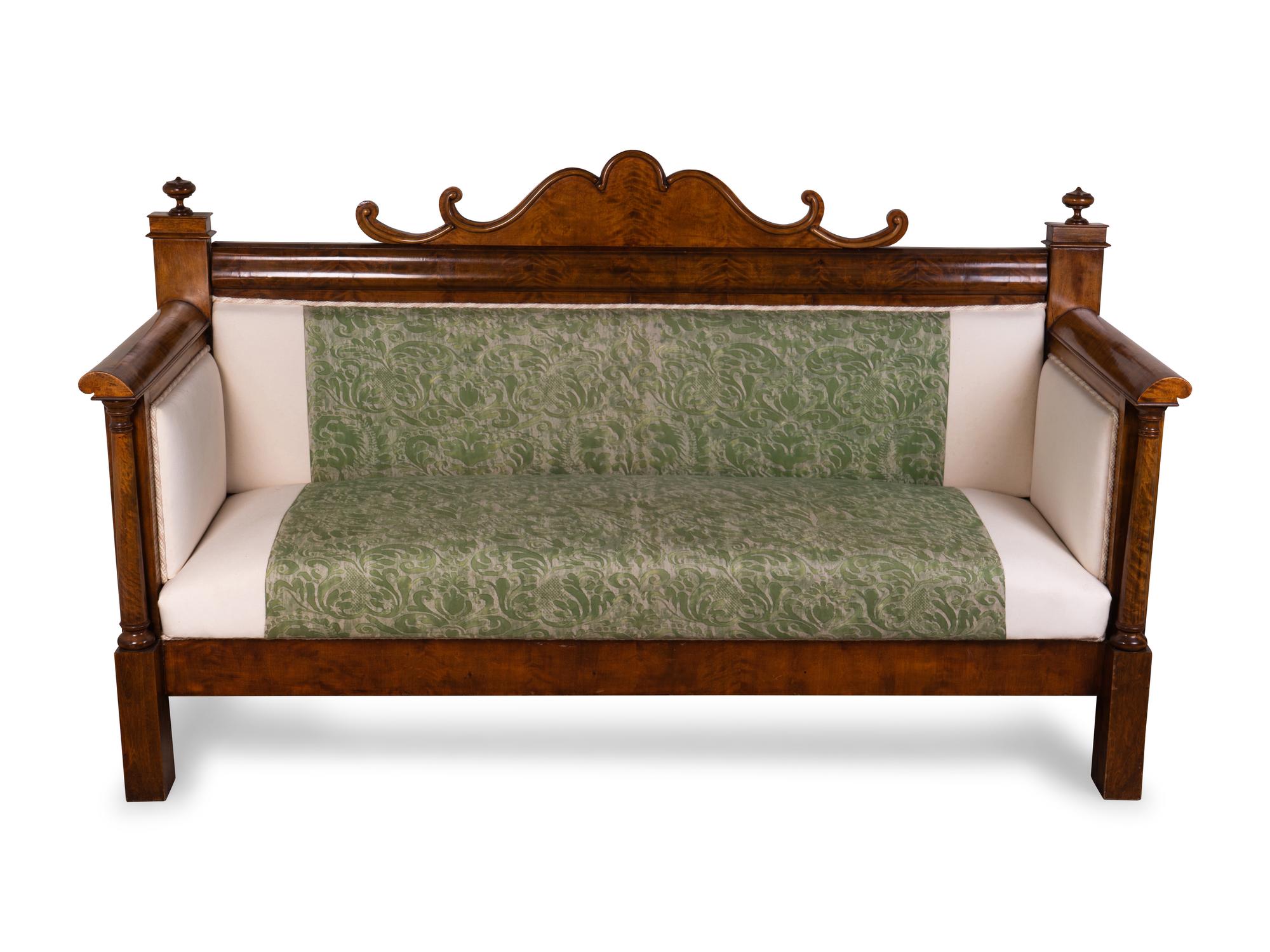 A Beidemeier Carved Walnut Settee — 19TH CENTURY