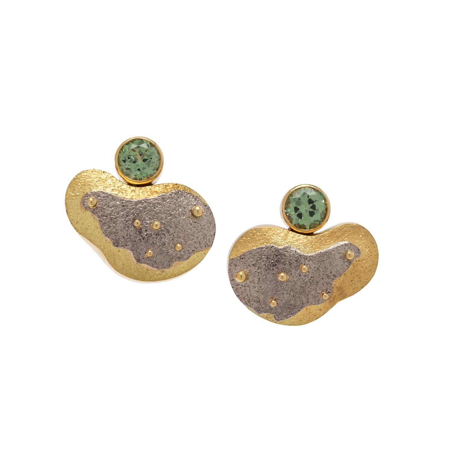 RICHARD KIMBALL, DEMANTOID GARNET EARRINGS