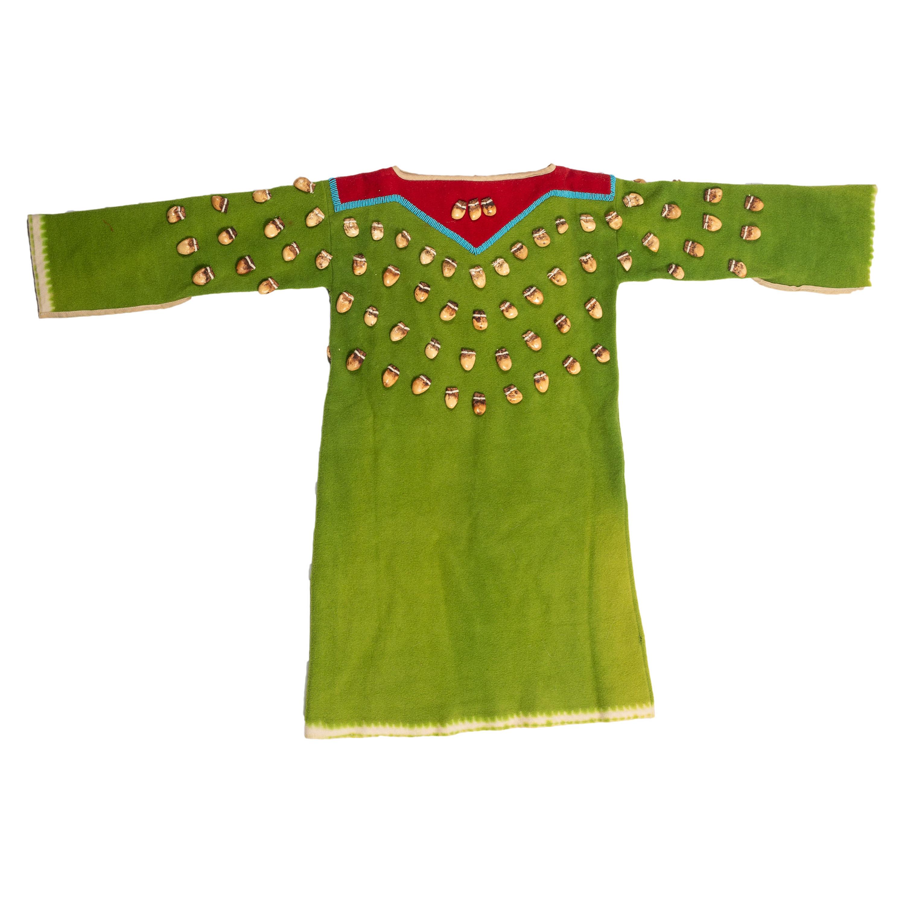 Apsáalooke [Crow] Child's Wool Dress, with Imitation Elk Teeth